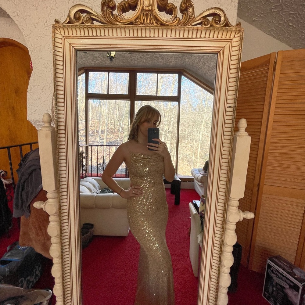 ASOS Gold Maxi Dress